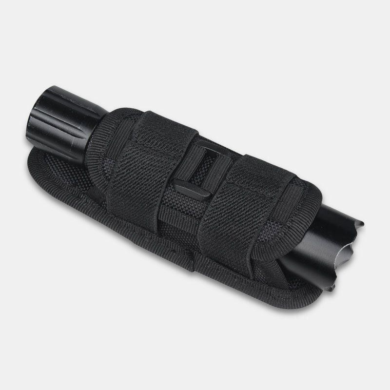 Herr Nylon Bärbar Utomhus Bergsklättring 360 Graders Roterande Ficklampa Ärm Slitstark Tactical Bag Midjeväska