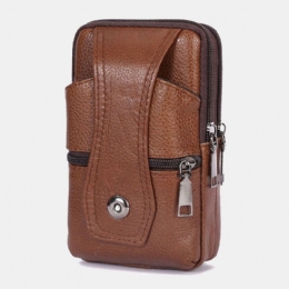 Herr Slitstark Flap Magnetisk Knapp Design Midjeväska Andas Smaklös Bältesväska 6.5 Tums Telefonväska Crossbody-väskor Med Axelrem