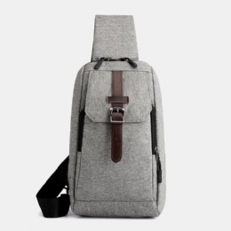 Herr Oxford Casual Slitstark Multifunktions Usb-laddningsväska Crossbody-väska