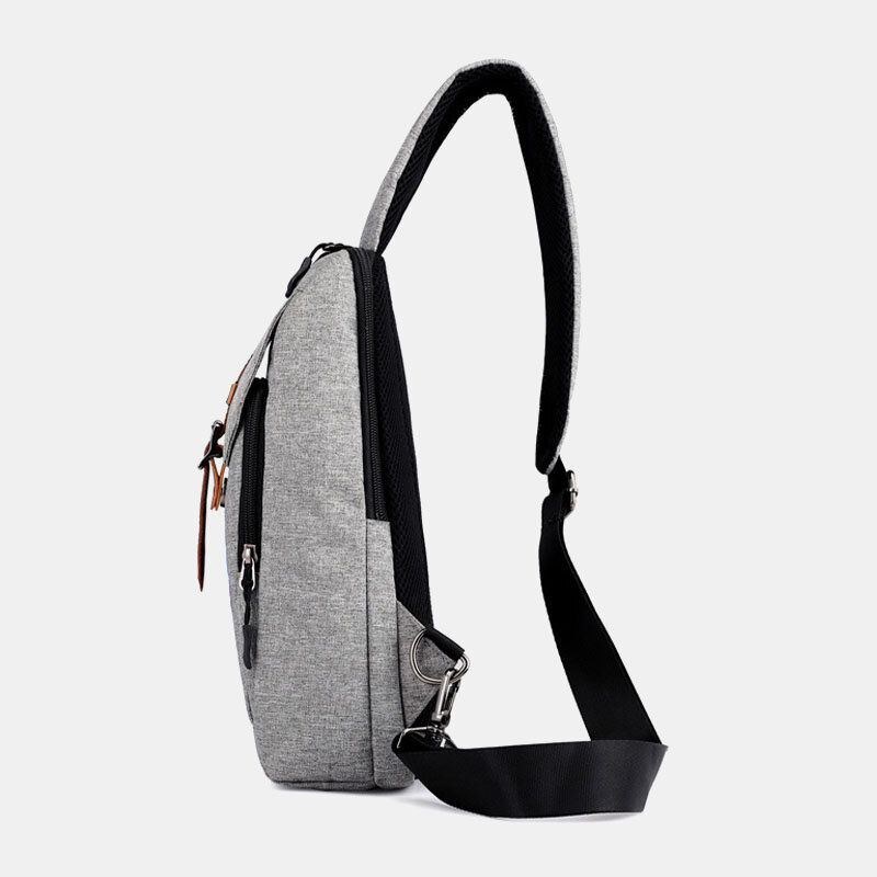 Herr Oxford Casual Slitstark Multifunktions Usb-laddningsväska Crossbody-väska