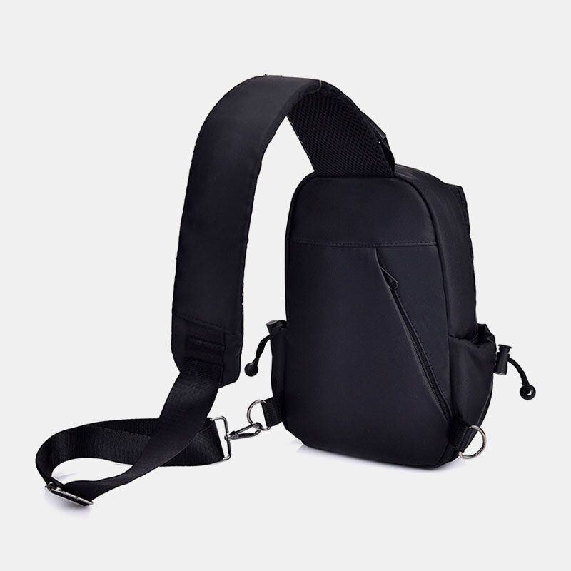 Herr Oxford-tyg Casual Mode Vattentät Utomhusförvaring Bröstväska Crossbody-väska