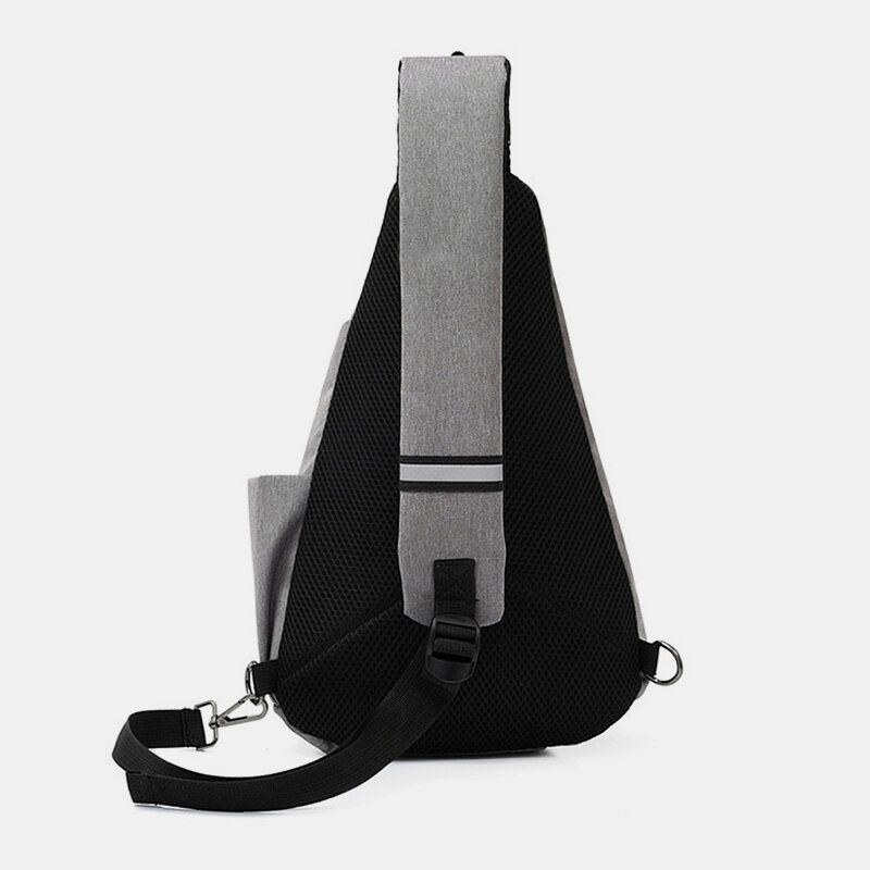 Herr Unisex Nylon Lättvikt Kontrastfärg Fritidsresor Utomhusresor Multi-carry Axelväska Crossbody-väska Bröstväska