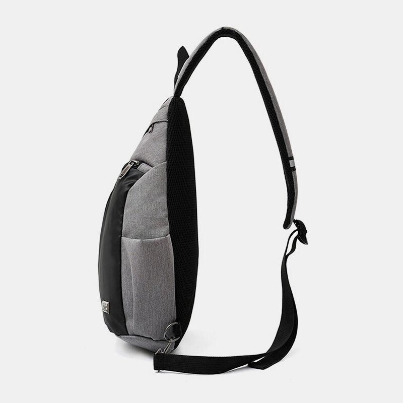 Herr Unisex Nylon Lättvikt Kontrastfärg Fritidsresor Utomhusresor Multi-carry Axelväska Crossbody-väska Bröstväska