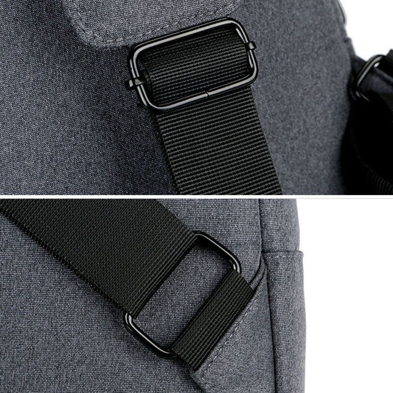 Herr Usb Laddning Bröstväska Med Flera Fickor Oxford Halkfri Slitbeständig Vattentät Casual Axelväska Crossbody-väskor