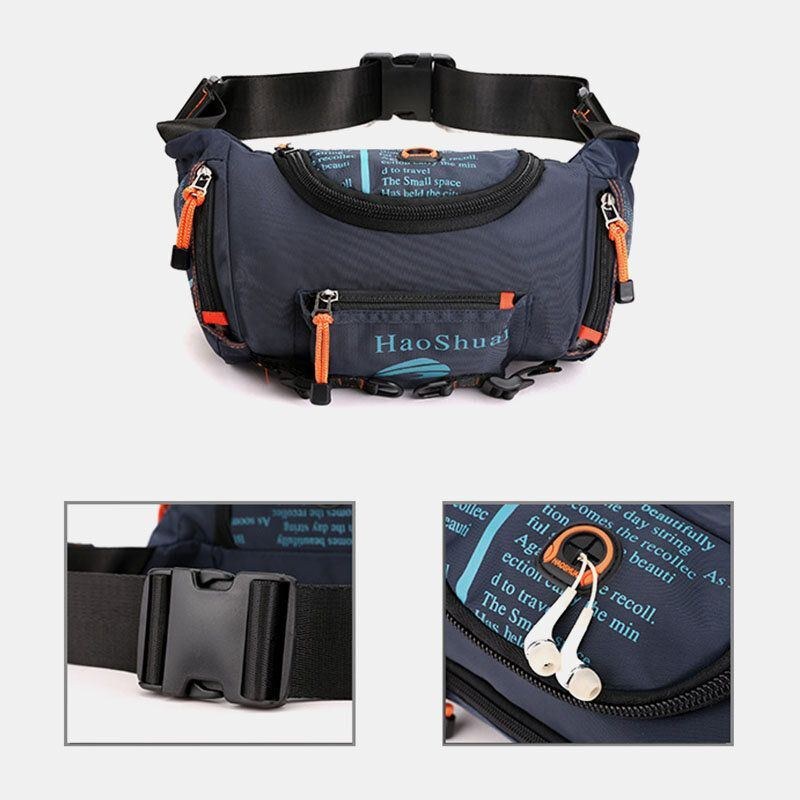 Herr Vattentät Outdoor Hörlurskontakt Crossbody Bag Bröstväska Sling Bag