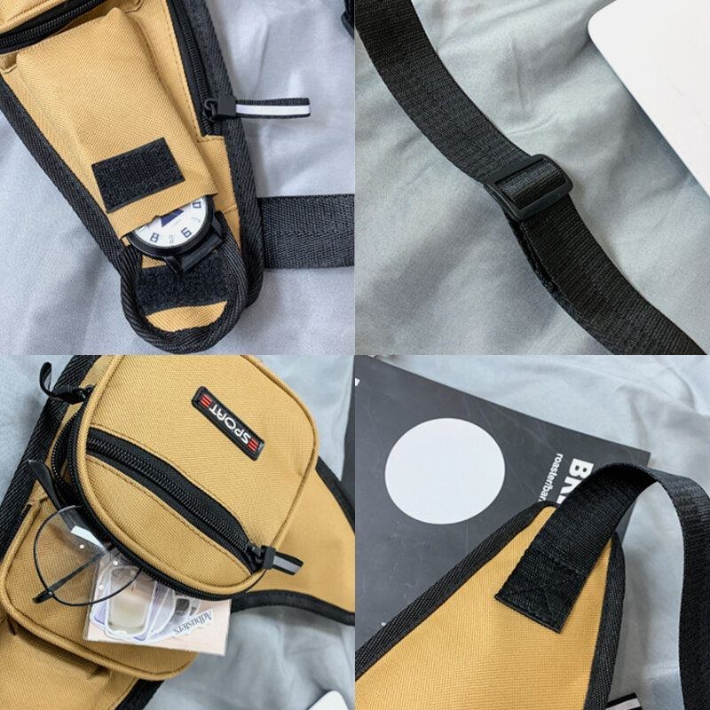 Unisex Herr Med Flera Fickor Stilfull Vintage Oxford Travel Crossbody-väska Bröstväska Axelväska