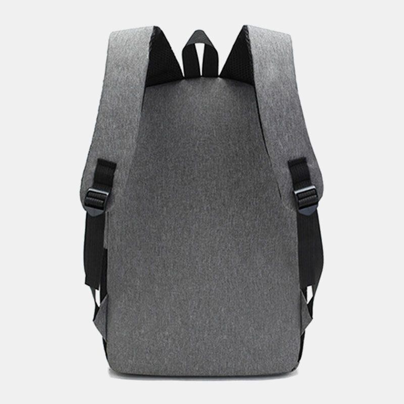 Herr 3st Nylon Usb-laddning Slitstark Mode Casual Laptopväska Ryggsäck Crossbody-väska Clutchväska