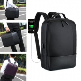 Herr Ny Multifunktionell Ryggsäck Axelväska Business Bag Med Usb Laddningsport