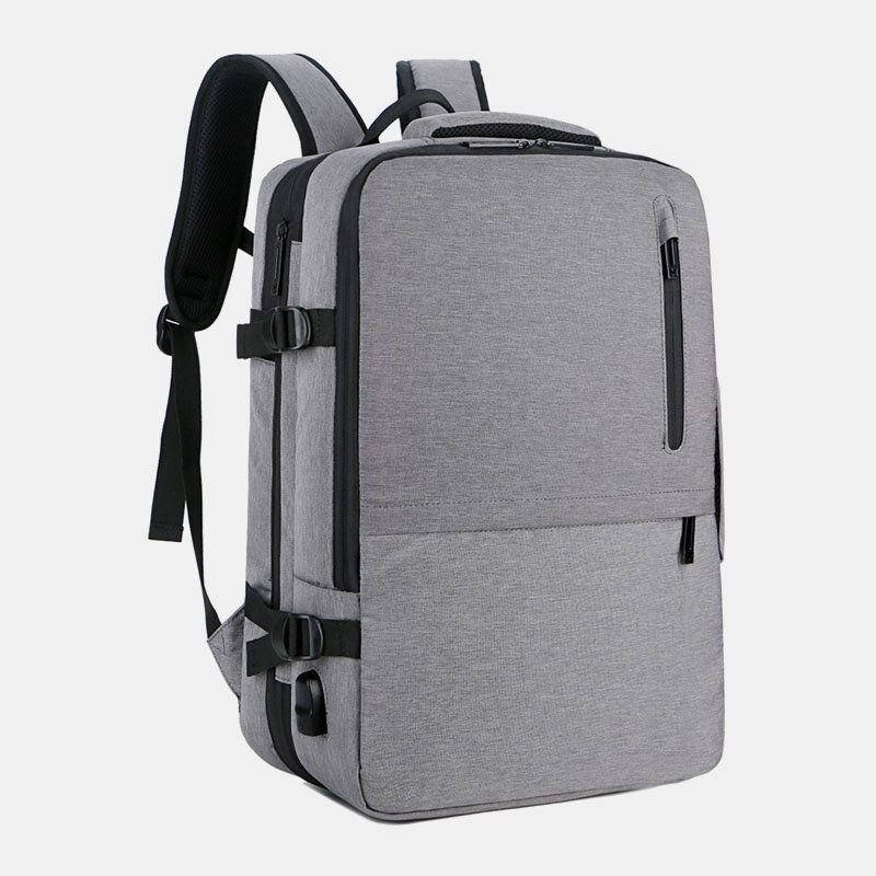 Herr Oxford Förlängningskapacitet Usb-laddning Multi-pocket Business Laptop Bag Ryggsäck