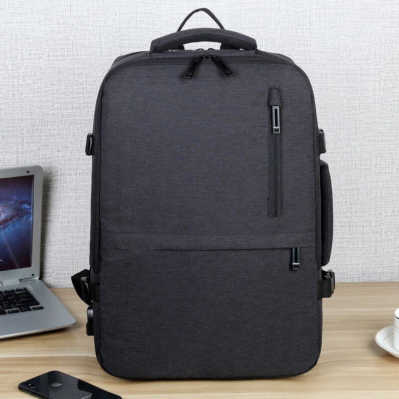 Herr Oxford Förlängningskapacitet Usb-laddning Multi-pocket Business Laptop Bag Ryggsäck