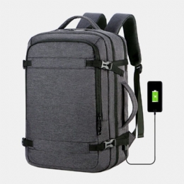 Herr Polyester 15.6 Tums Usb-laddning Anti Stöld Business Laptop Bag Ryggsäck