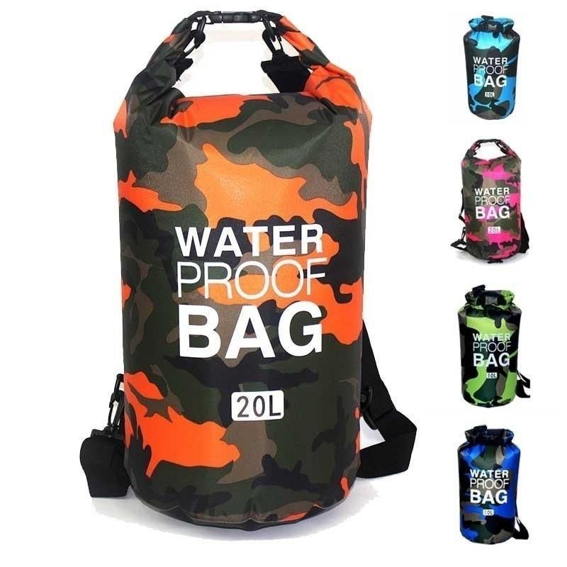 Vattentät Lätt Utomhusväska För Män Camouflage Dry Bag Camo Compression Sack