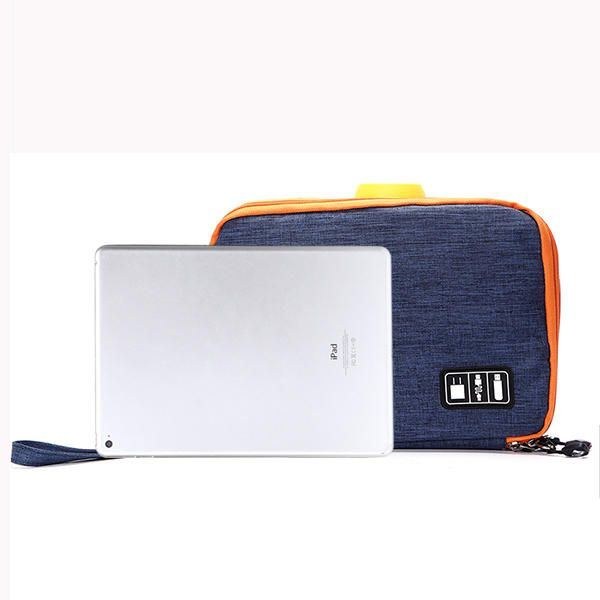 Herr Casual Multifunktionell Canvas Multi Pocket Ipad Butiksväska Telefonväska Förvaringsväska