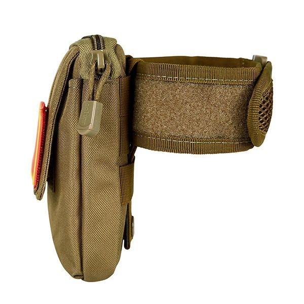 Herr Nylon Tactical Arm Bag Molle Edc Pouch Mobiltelefon Handväska Bälte Midjeväska