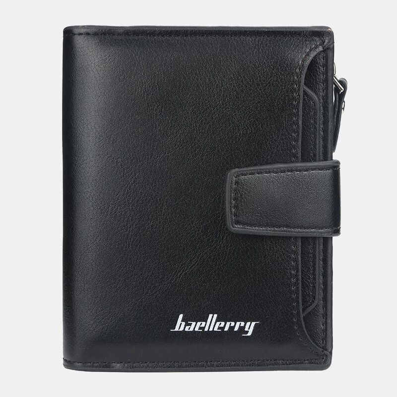 Baellerry Men Faux Leather Kort Plånbok Korthållare Myntväska