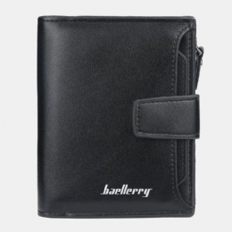 Baellerry Men Faux Leather Kort Plånbok Korthållare Myntväska