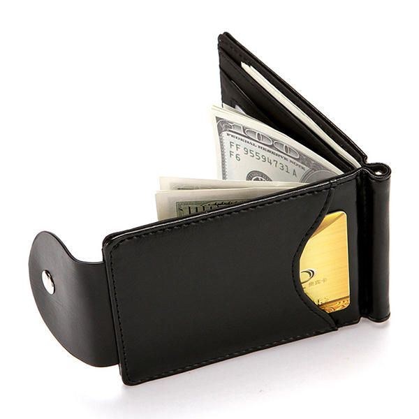 Herr Faux Leather Creative Money Clip Plånbok