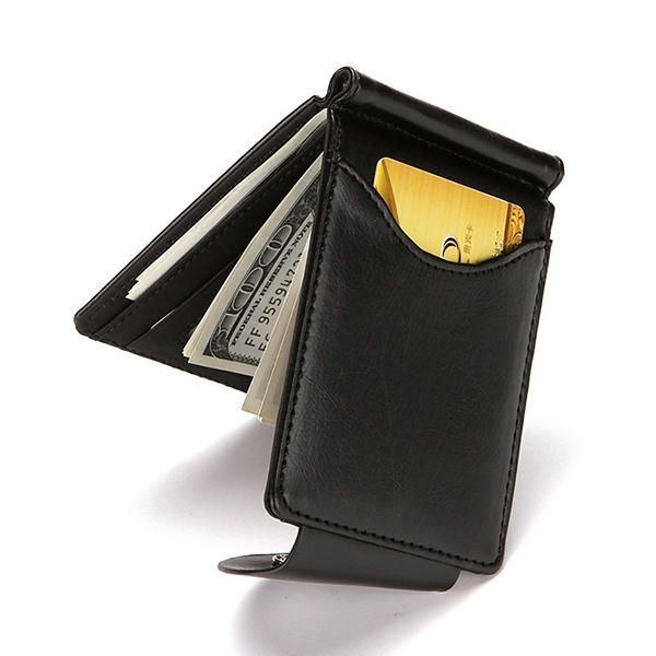 Herr Faux Leather Creative Money Clip Plånbok