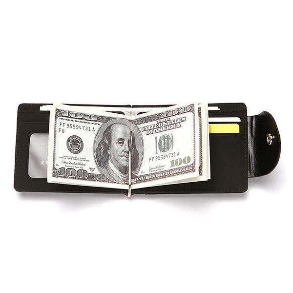 Herr Faux Leather Creative Money Clip Plånbok