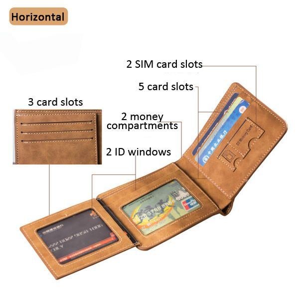 Herr Multi Card Slots Slim Wallet Korthållare