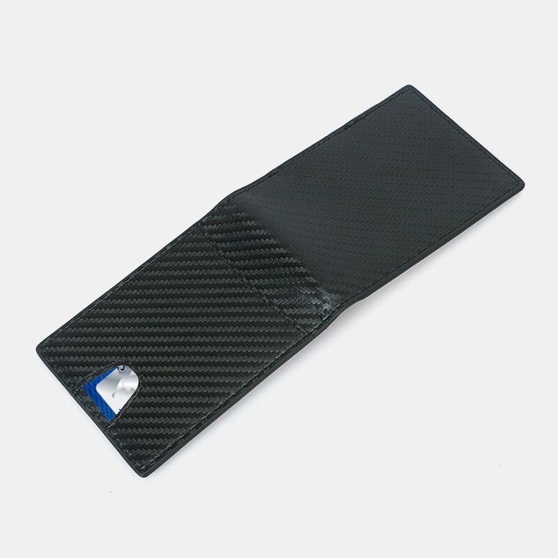 Herr Multifunktion Business Carbon Fiber Us Dollar Klippkort Handel Korta Multi-card Slots Plånbok