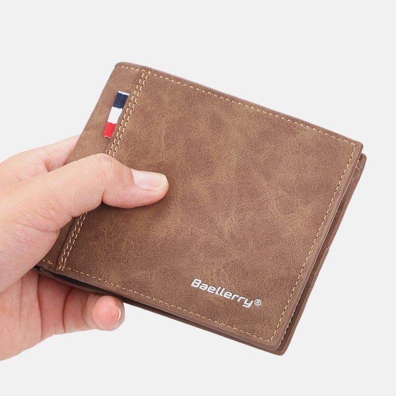 Herr Pu Läder Multi-card Slot Casual Tunn Money Clip Card Holder Plånbok