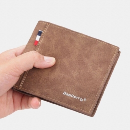 Herr Pu Läder Multi-card Slot Casual Tunn Money Clip Card Holder Plånbok