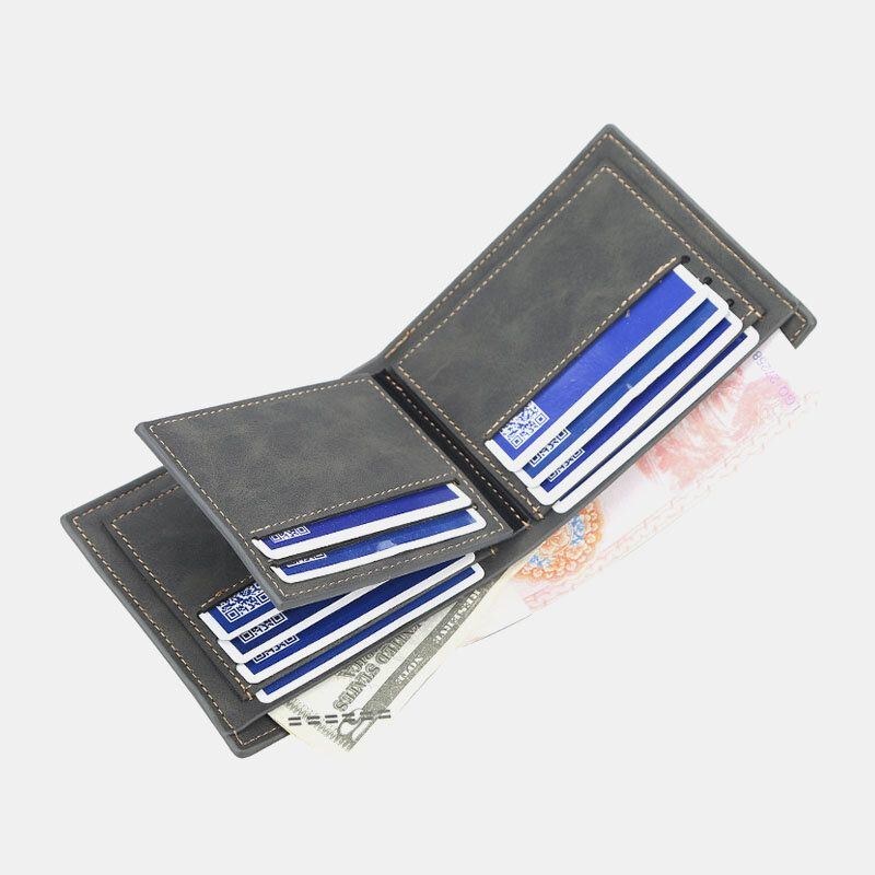 Herr Pu Läder Multi-card Slot Casual Tunn Money Clip Card Holder Plånbok