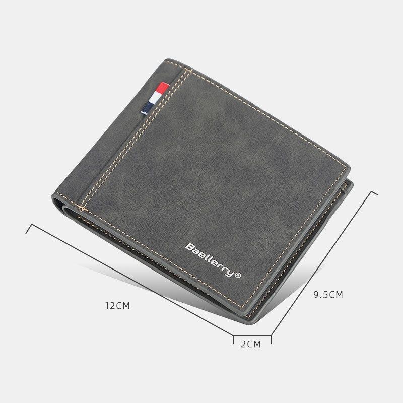 Herr Pu Läder Multi-card Slot Casual Tunn Money Clip Card Holder Plånbok