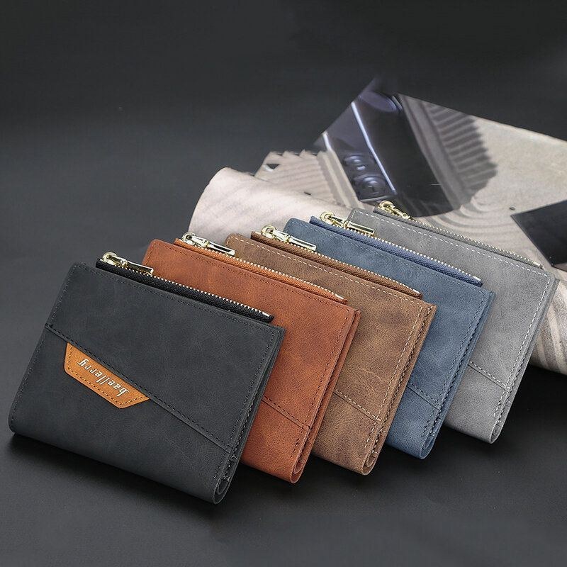 Herr Pu Läder Multi-card Slot Casual Tunn Money Clip Card Holder Plånbok