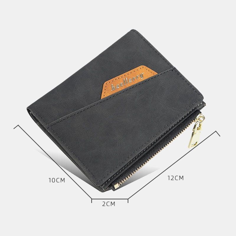 Herr Pu Läder Multi-card Slot Casual Tunn Money Clip Card Holder Plånbok