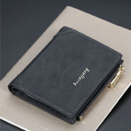 Herr Pu Läder Multi-card Slot Casual Tunn Money Clip Card Holder Plånbok