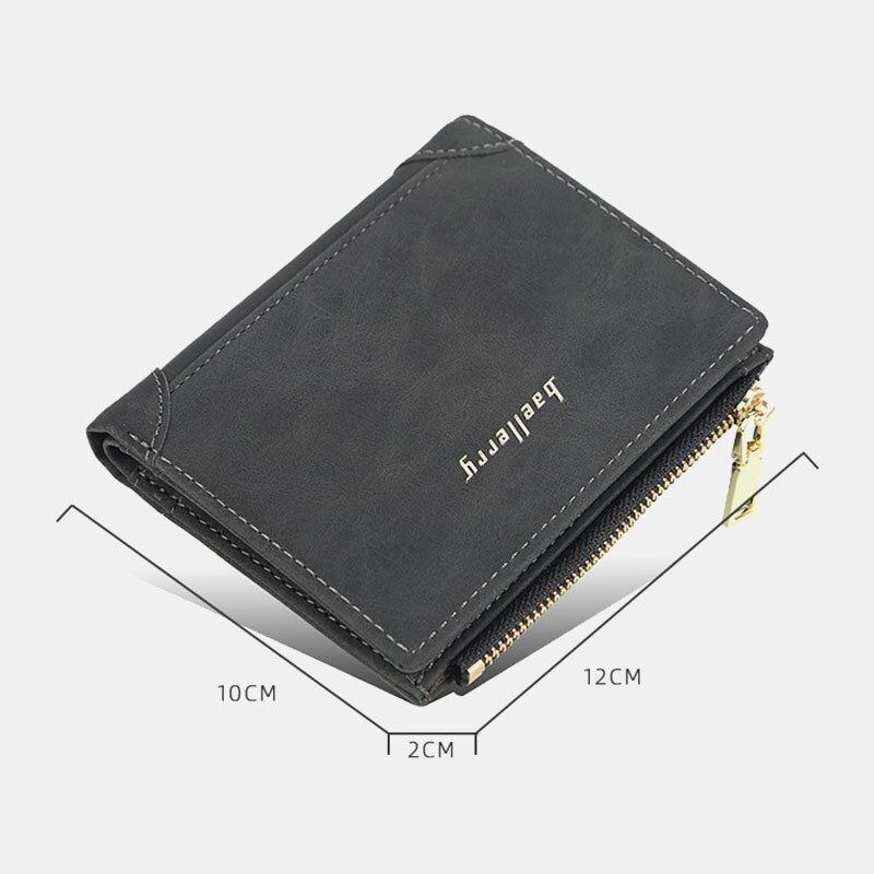 Herr Pu Läder Multi-card Slot Casual Tunn Money Clip Card Holder Plånbok