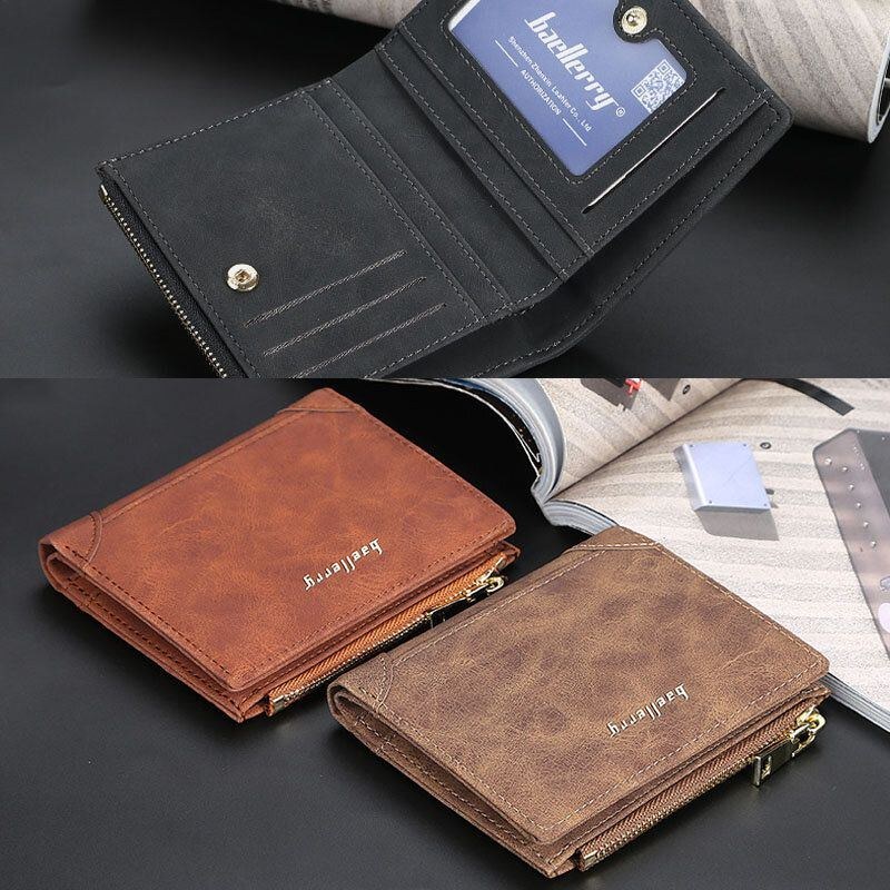 Herr Pu Läder Multi-card Slot Casual Tunn Money Clip Card Holder Plånbok