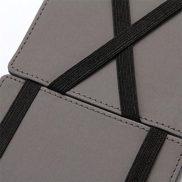 Herr Pu Leather Money Clip Tunn Bifold Wallet Kreditkortshållare