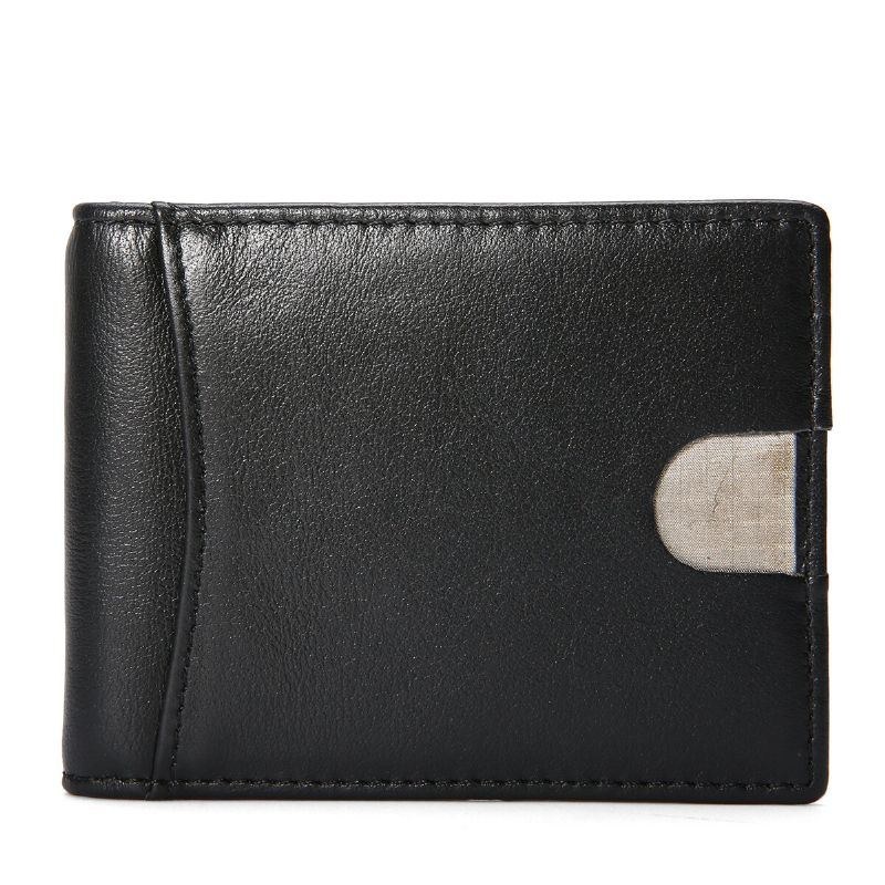 Herr Slim Bifold Blocking Plånböcker Retro Casual Äkta Läder Kort Fack För Flera Kort Korthållare Pengaklämma