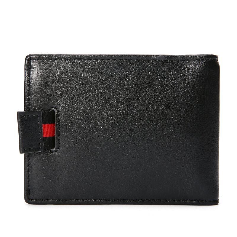 Herr Slim Bifold Blocking Plånböcker Retro Casual Äkta Läder Kort Fack För Flera Kort Korthållare Pengaklämma