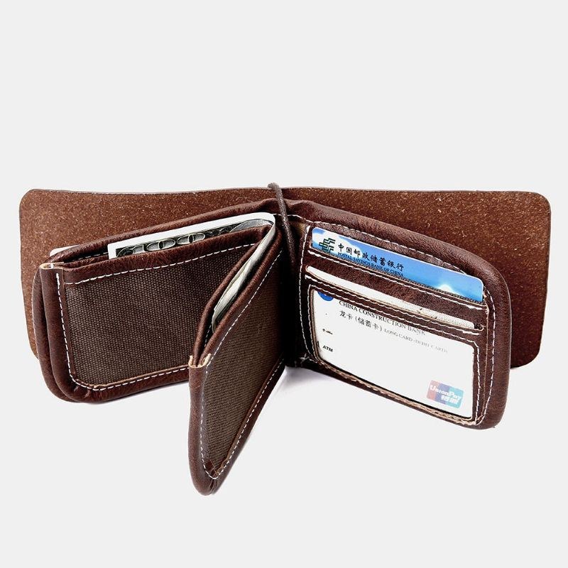 Multifunktionell Plånbok För Män Vintage Bifold Kort Multi-card Slot Korthållare Myntväska Pengaklämma