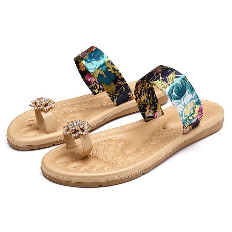 Bohemian Women Summer Flat Flip Flops Sandaler