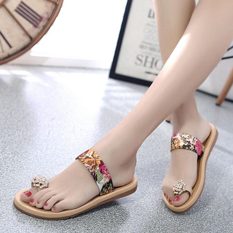 Bohemian Women Summer Flat Flip Flops Sandaler