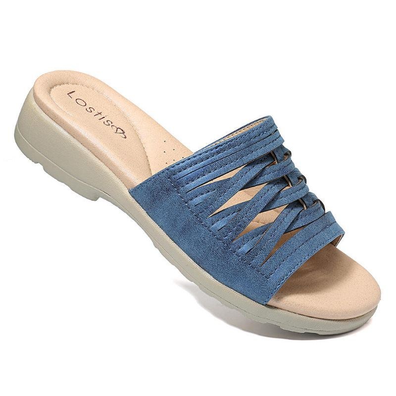 Cross Tie Comfy Wedge Sandaler För Kvinnor