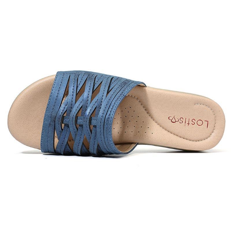 Cross Tie Comfy Wedge Sandaler För Kvinnor