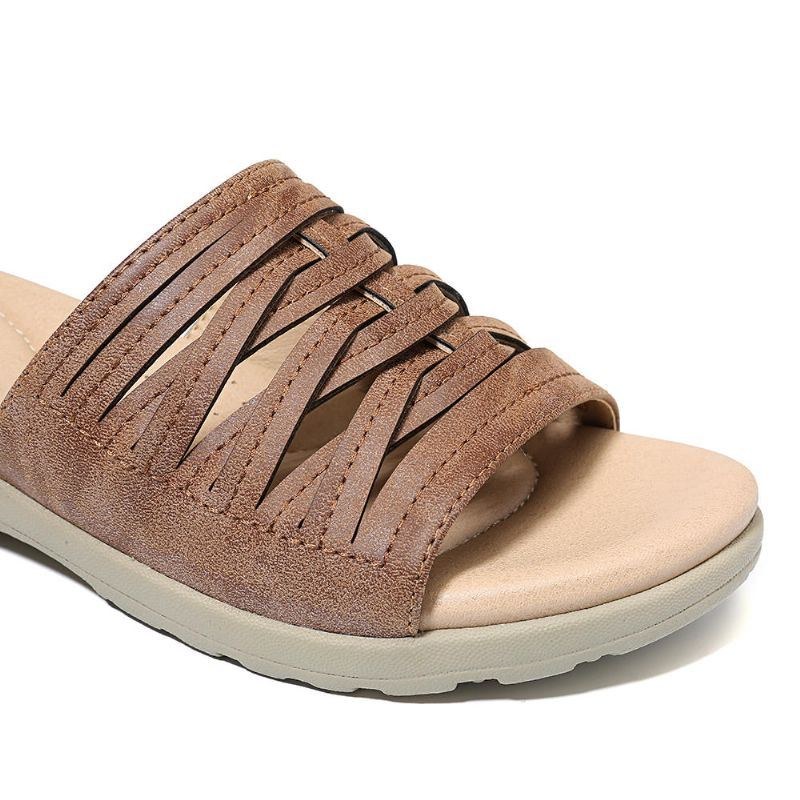 Cross Tie Comfy Wedge Sandaler För Kvinnor