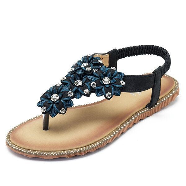 Dam Bohemian Casual Beach Mjuka Platta Sandaler