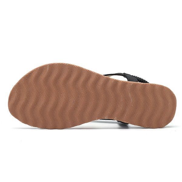 Dam Bohemian Casual Beach Mjuka Platta Sandaler