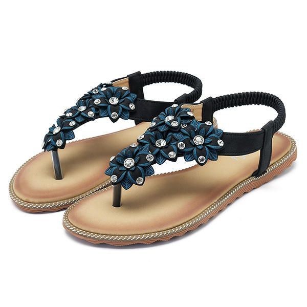 Dam Bohemian Casual Beach Mjuka Platta Sandaler