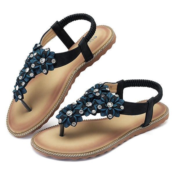 Dam Bohemian Casual Beach Mjuka Platta Sandaler