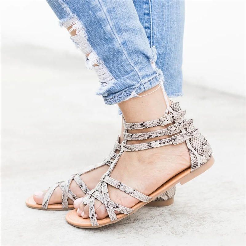 Dam Bohemian Folkways Open Toe Spänne Summer Beach Casual Flat Sandaler