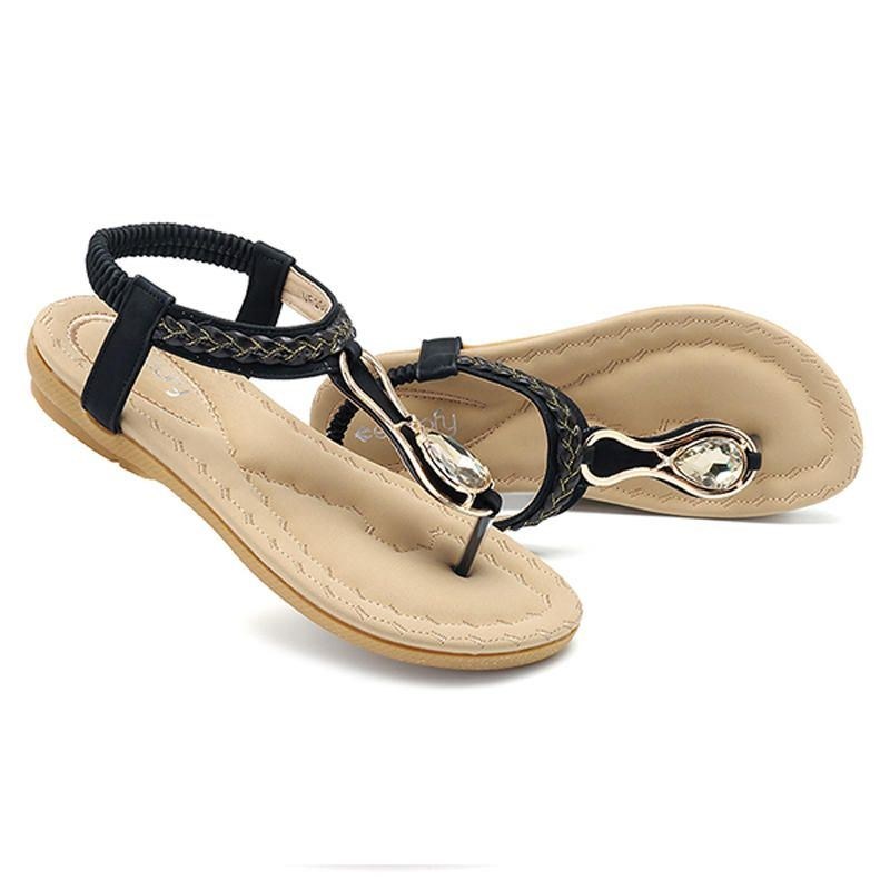 Dam Casual Outdoor Beach Mjuka Platta Sandaler