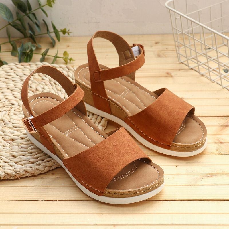 Dam Comfy Opened Toe Rocker Sole Slide Sandaler